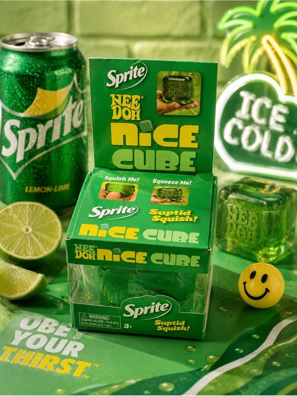 NeeDoh N.I.C.E Cube Stress Ball - Sprite
